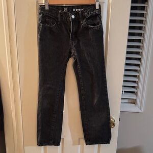 GAP Boys Faded Black Straight Jeans